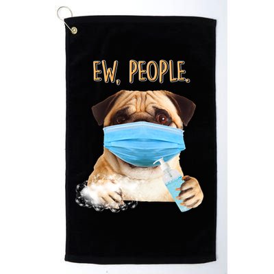 Funny Ew People Hygienic Pug Mask Golf Towel