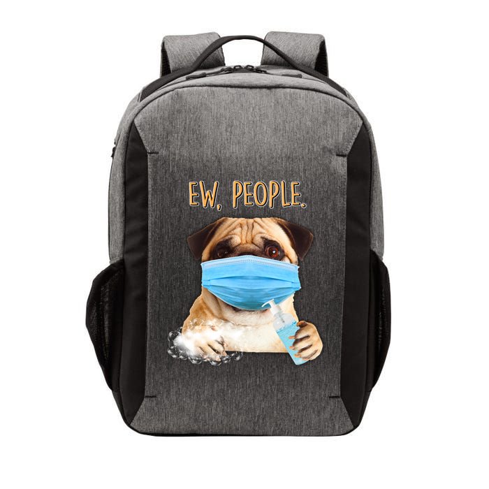 Funny Ew People Hygienic Pug Mask Vector Backpack