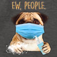 Funny Ew People Hygienic Pug Mask Vector Backpack