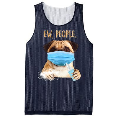 Funny Ew People Hygienic Pug Mask Mesh Reversible Basketball Jersey Tank