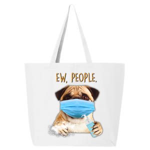 Funny Ew People Hygienic Pug Mask 25L Jumbo Tote