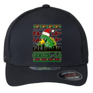 Funny Fa La La La Godzil-La Ugly Christmas Sweater Flexfit Unipanel Trucker Cap