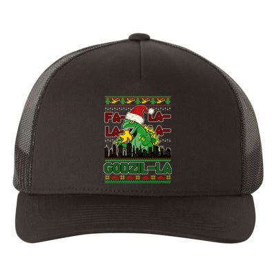 Funny Fa La La La Godzil-La Ugly Christmas Sweater Yupoong Adult 5-Panel Trucker Hat