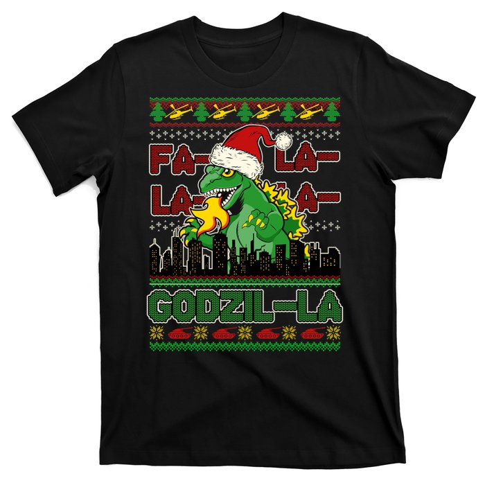 Funny Fa La La La Godzil-La Ugly Christmas Sweater T-Shirt