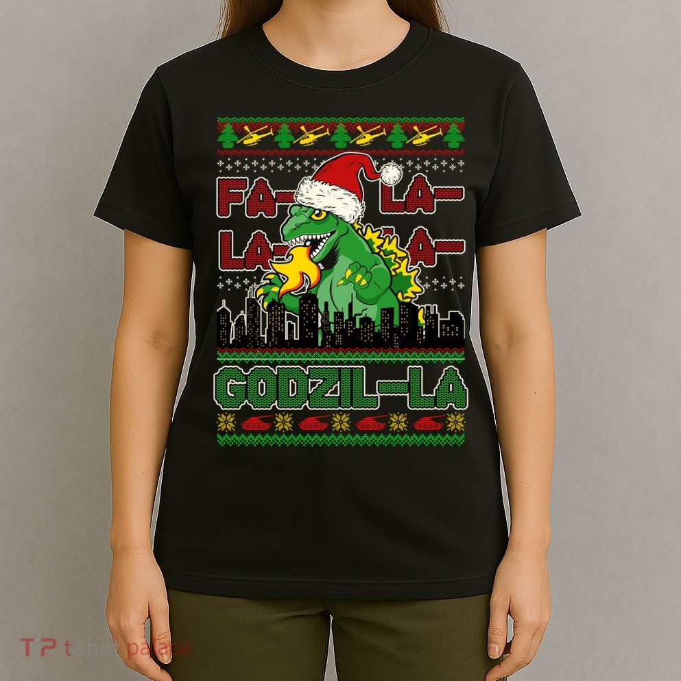 Funny Fa La La La Godzil-La Ugly Christmas Sweater T-Shirt