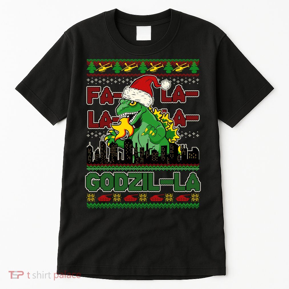 Funny Fa La La La Godzil-La Ugly Christmas Sweater Tall T-Shirt