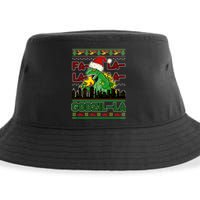 Funny Fa La La La Godzil-La Ugly Christmas Sweater Sustainable Bucket Hat