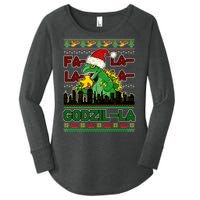 Funny Fa La La La Godzil-La Ugly Christmas Sweater Women's Perfect Tri Tunic Long Sleeve Shirt