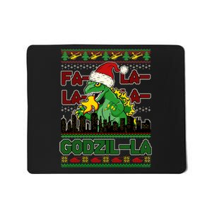 Funny Fa La La La Godzil-La Ugly Christmas Sweater Mousepad