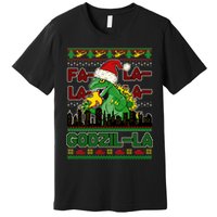 Funny Fa La La La Godzil-La Ugly Christmas Sweater Premium T-Shirt