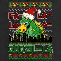 Funny Fa La La La Godzil-La Ugly Christmas Sweater Trucker Hat