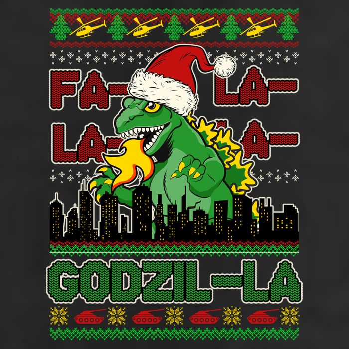 Funny Fa La La La Godzil-La Ugly Christmas Sweater Trucker Hat