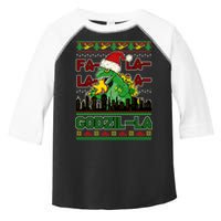 Funny Fa La La La Godzil-La Ugly Christmas Sweater Toddler Fine Jersey T-Shirt