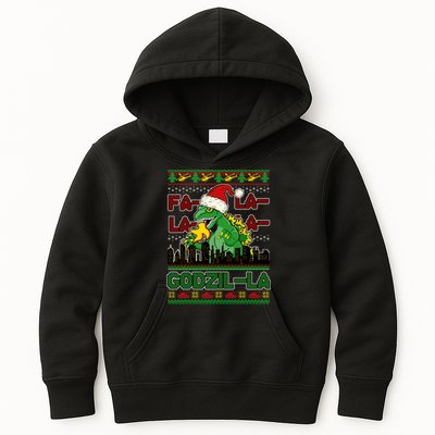 Funny Fa La La La Godzil-La Ugly Christmas Sweater Kids Hoodie