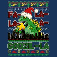 Funny Fa La La La Godzil-La Ugly Christmas Sweater Infant Baby Jersey Bodysuit
