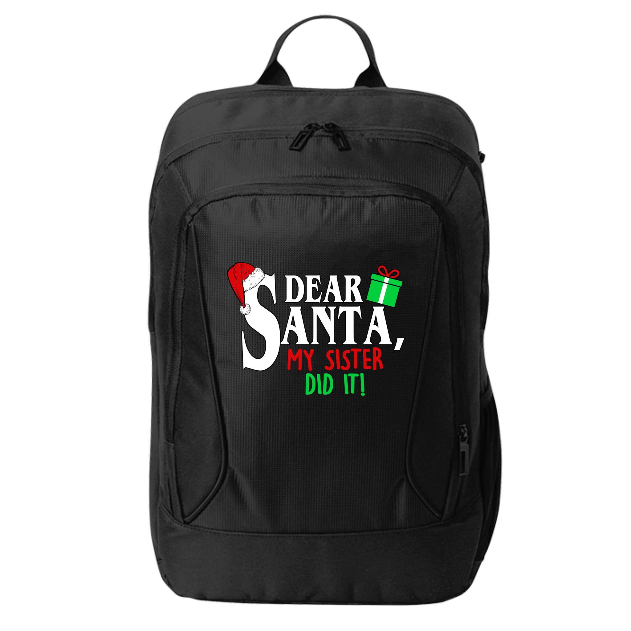 Funny Family Christmas Dear Santa my Sister Did It City Backpack