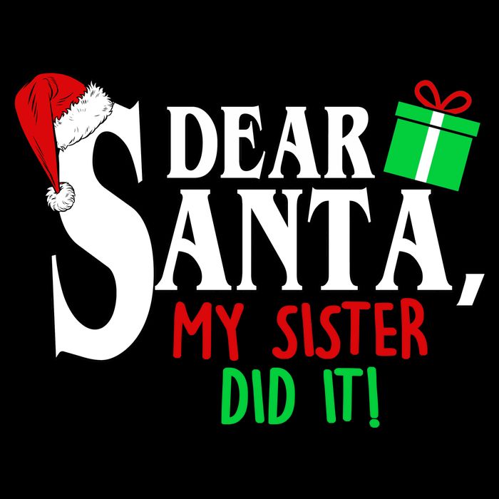 Funny Family Christmas Dear Santa my Sister Did It Impact Tech Backpack