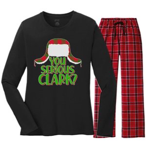 Funny Family Christmas You Serious Clark Women's Long Sleeve Flannel Pajama Set 