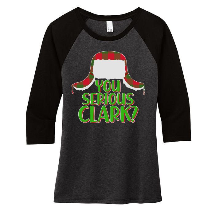 Funny Family Christmas You Serious Clark Women's Tri-Blend 3/4-Sleeve Raglan Shirt