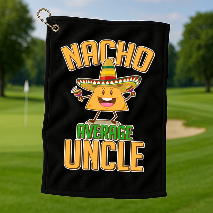 Funny Family Nacho Average Uncle  Golf Towel