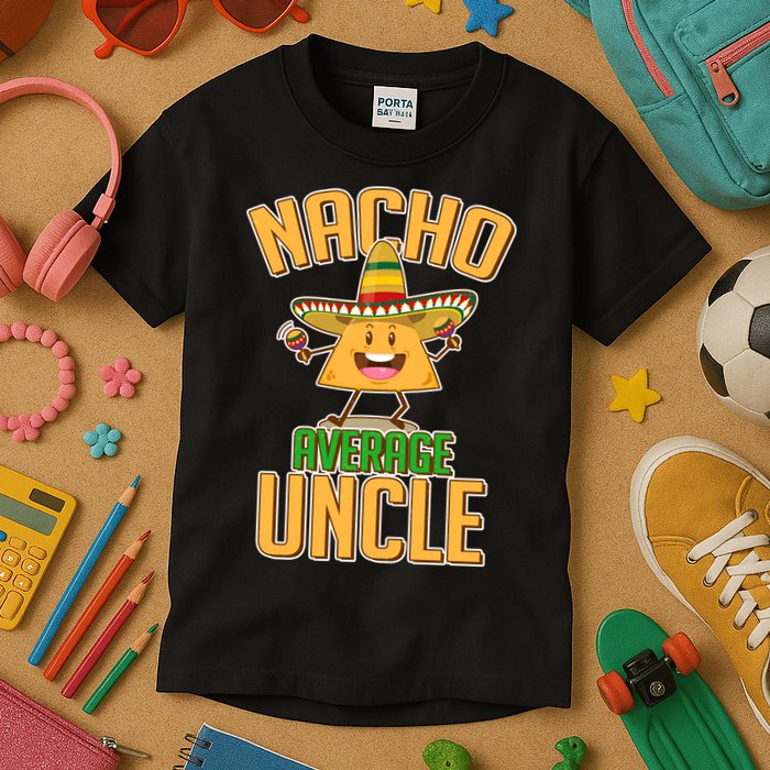 Funny Family Nacho Average Uncle  Kids T-Shirt