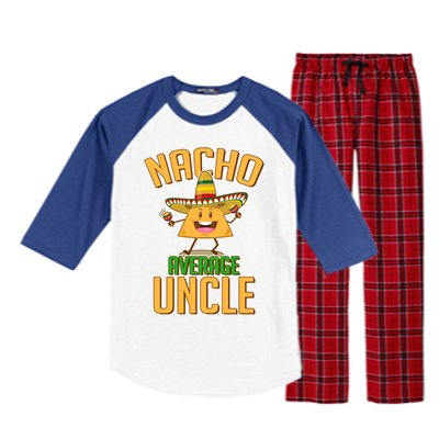 Funny Family Nacho Average Uncle  Raglan Sleeve Pajama Set