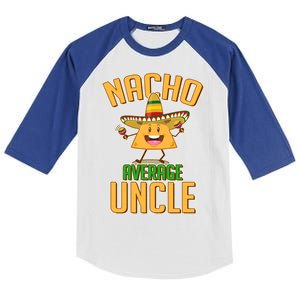 Funny Family Nacho Average Uncle  Kids Colorblock Raglan Jersey