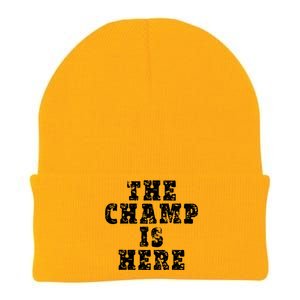 Funny Fantasy Football The Champ Is Here Knit Cap Winter Beanie