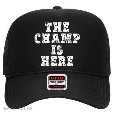 Funny Fantasy Football The Champ Is Here High Crown Mesh Back Trucker Hat