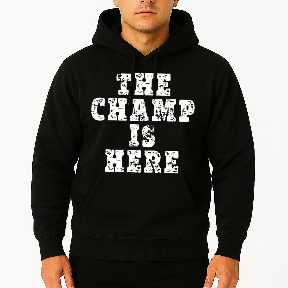 Funny Fantasy Football The Champ Is Here Hoodie