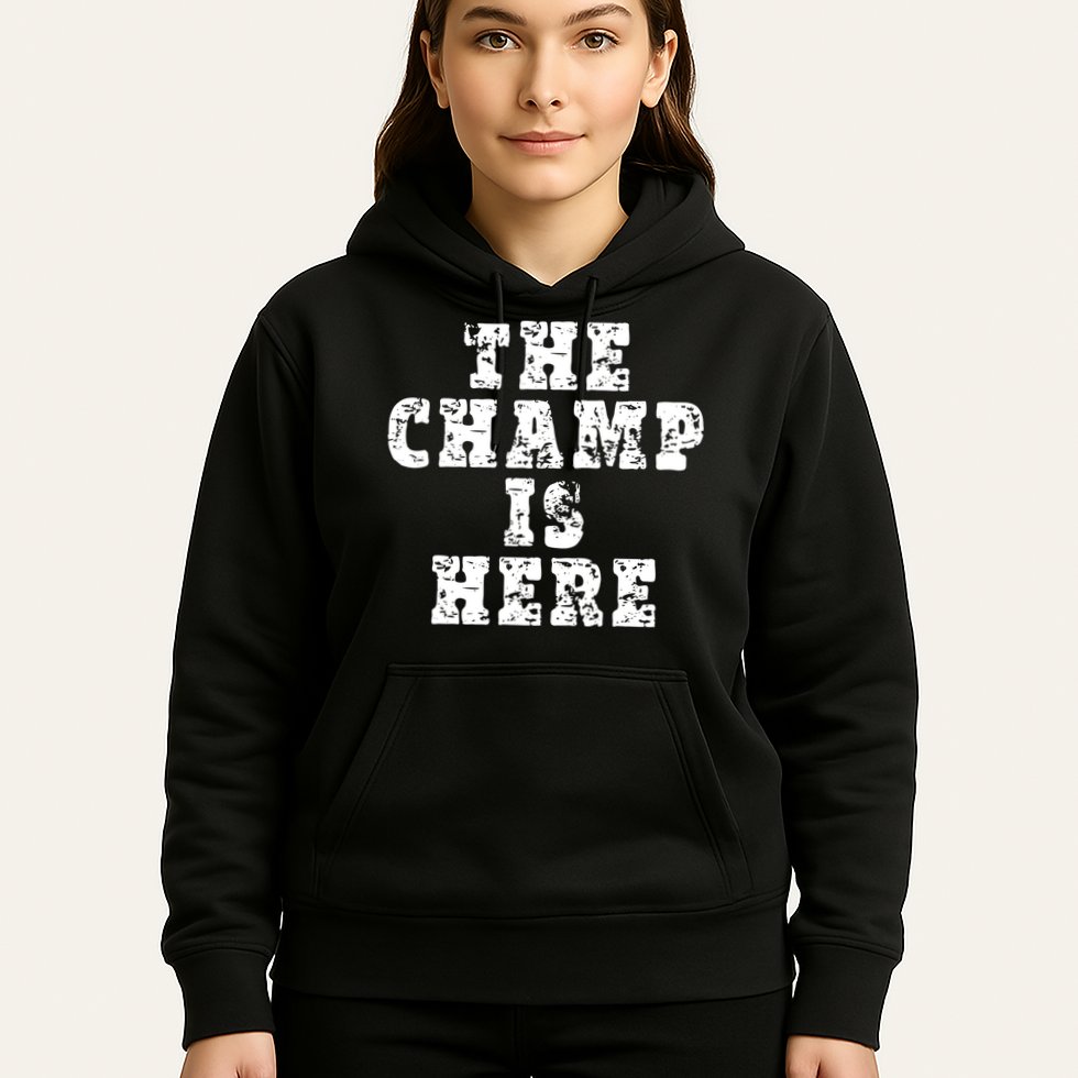Funny Fantasy Football The Champ Is Here Hoodie