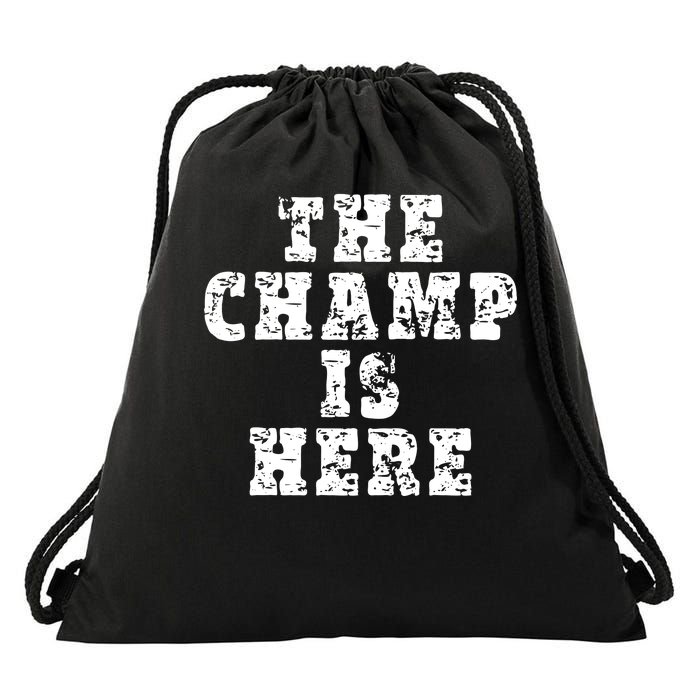 Funny Fantasy Football The Champ Is Here Drawstring Bag