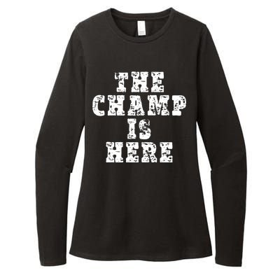 Funny Fantasy Football The Champ Is Here Womens CVC Long Sleeve Shirt