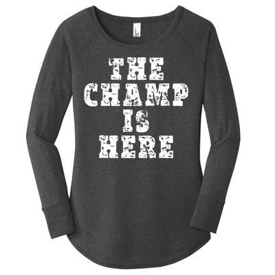 Funny Fantasy Football The Champ Is Here Women's Perfect Tri Tunic Long Sleeve Shirt