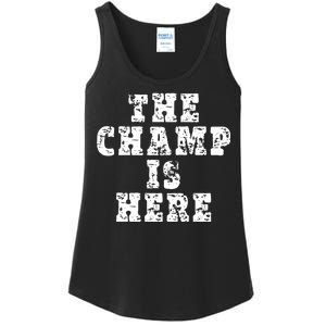 Funny Fantasy Football The Champ Is Here Ladies Essential Tank