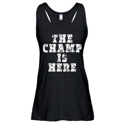 Funny Fantasy Football The Champ Is Here Ladies Essential Flowy Tank