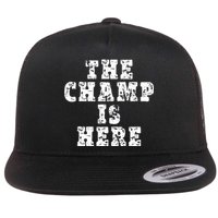 Funny Fantasy Football The Champ Is Here Flat Bill Trucker Hat