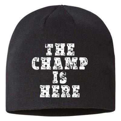 Funny Fantasy Football The Champ Is Here Sustainable Beanie