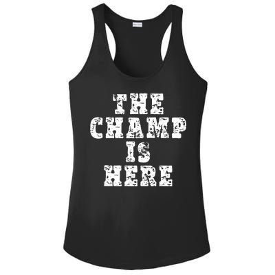 Funny Fantasy Football The Champ Is Here Ladies PosiCharge Competitor Racerback Tank