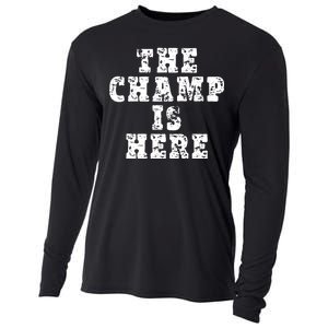 Funny Fantasy Football The Champ Is Here Cooling Performance Long Sleeve Crew