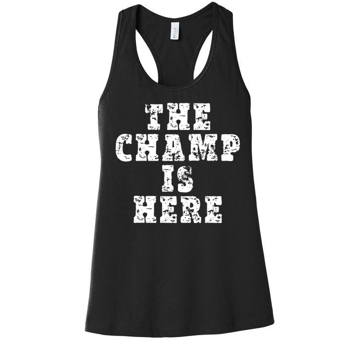 Funny Fantasy Football The Champ Is Here Women's Racerback Tank