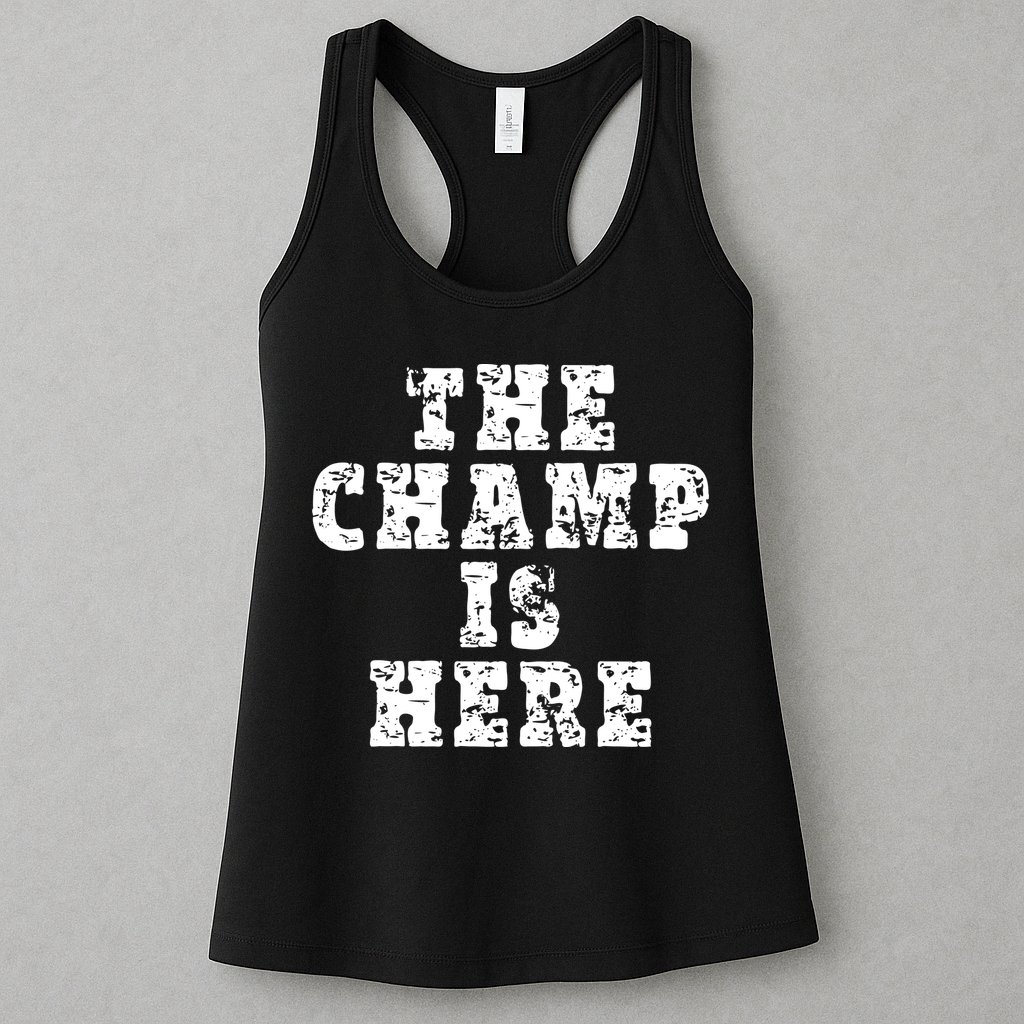 Funny Fantasy Football The Champ Is Here Womens Tank Top