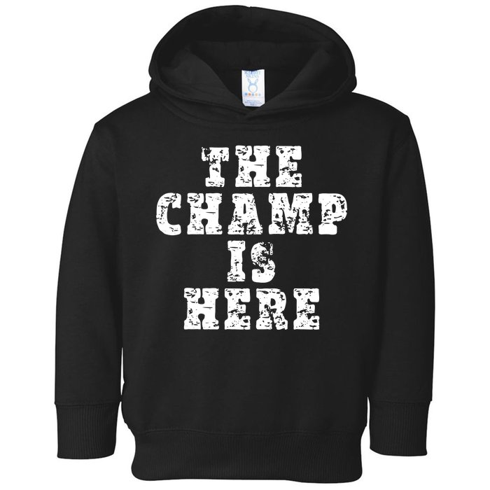 Funny Fantasy Football The Champ Is Here Toddler Hoodie