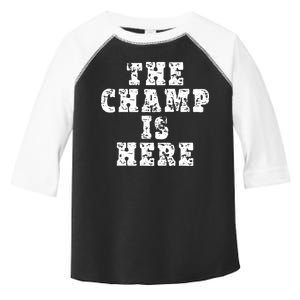 Funny Fantasy Football The Champ Is Here Toddler Fine Jersey T-Shirt