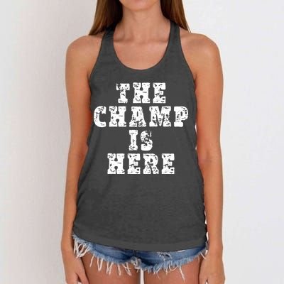 Funny Fantasy Football The Champ Is Here Women's Knotted Racerback Tank