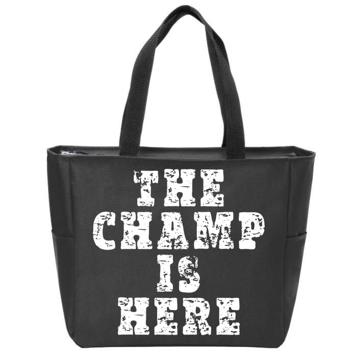 Funny Fantasy Football The Champ Is Here Zip Tote Bag