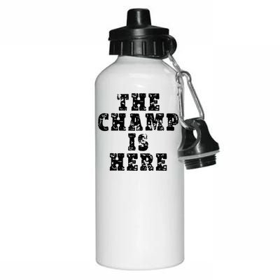 Funny Fantasy Football The Champ Is Here Aluminum Water Bottle