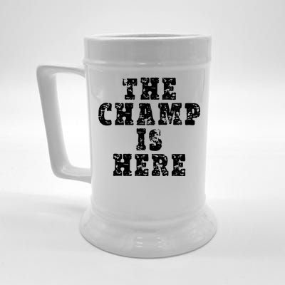 Funny Fantasy Football The Champ Is Here Beer Stein