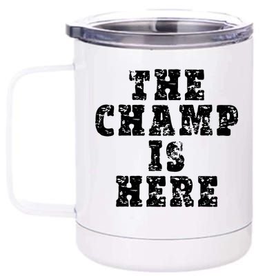 Funny Fantasy Football The Champ Is Here 12 oz Stainless Steel Tumbler Cup