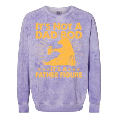 Funny Father Figure It's Not A Dad Bod Bear Colorblast Crewneck Sweatshirt